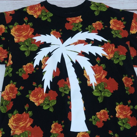 Boulevard Supply Company Mens XL Black Roses Graphic Tee Rare! - Picture 2 of 6